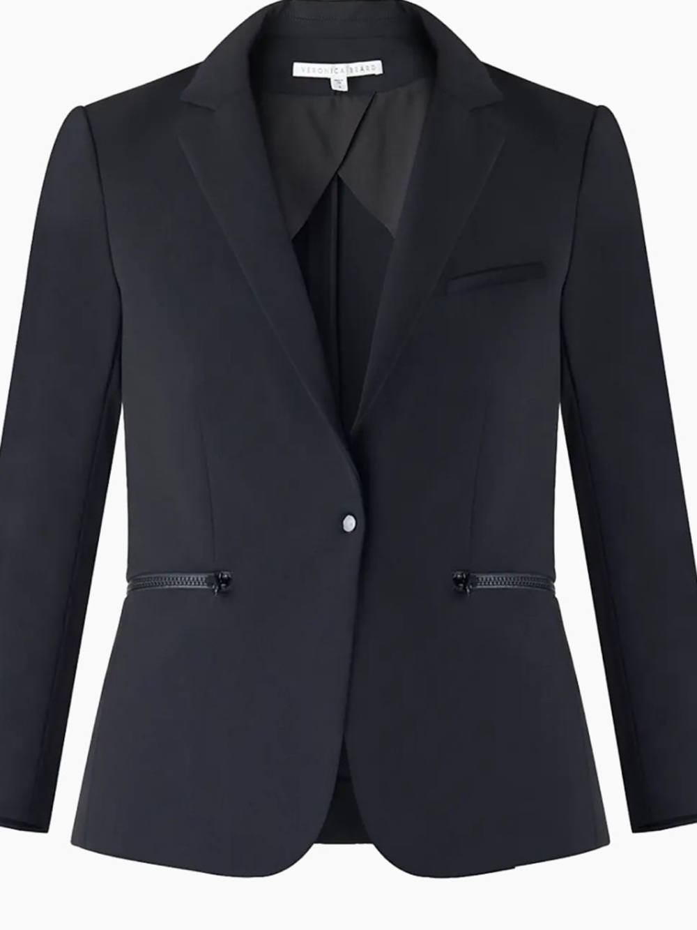 Veronica Beard Navy Scuba Tailored Blazer